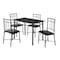 Monarch Specialties Dining Set - 5Pcs Set / Black Metal And Top I 1018 - alternate 1